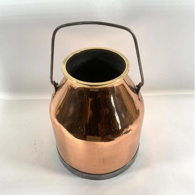 Polished Copper Cream Pail For Sale - Image 4 of 6
