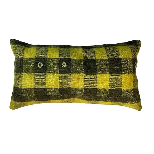 Vintage Handmade Rug Cushion Cover For Sale - Image 11 of 11