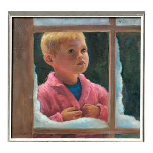 "I See a Robin" - Portrait of a Boy in Winter by Veon Zentner