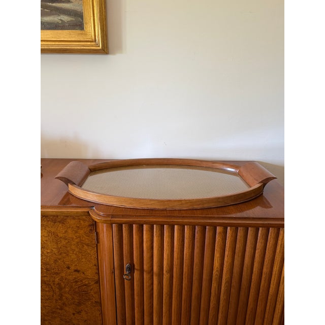 Mid-Century Wood and Brass Tray, Italy 1950s For Sale - Image 11 of 12