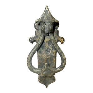 Antique Arts and Crafts Solid Heavy Bronze Hammered Front Door Knocker