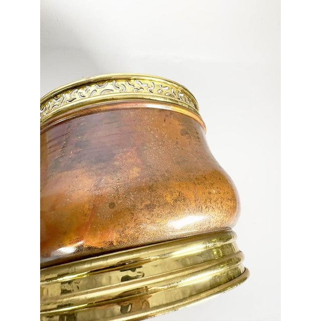 Vintage Brass and Metal Planter, France, 1970s For Sale - Image 9 of 11