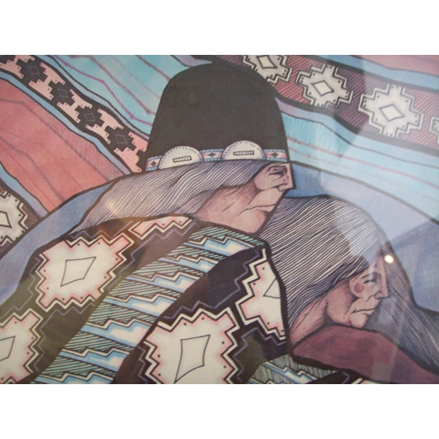 Amado Maurilio Peña 1982 Signed Framed Print "Untitled" For Sale - Image 4 of 12