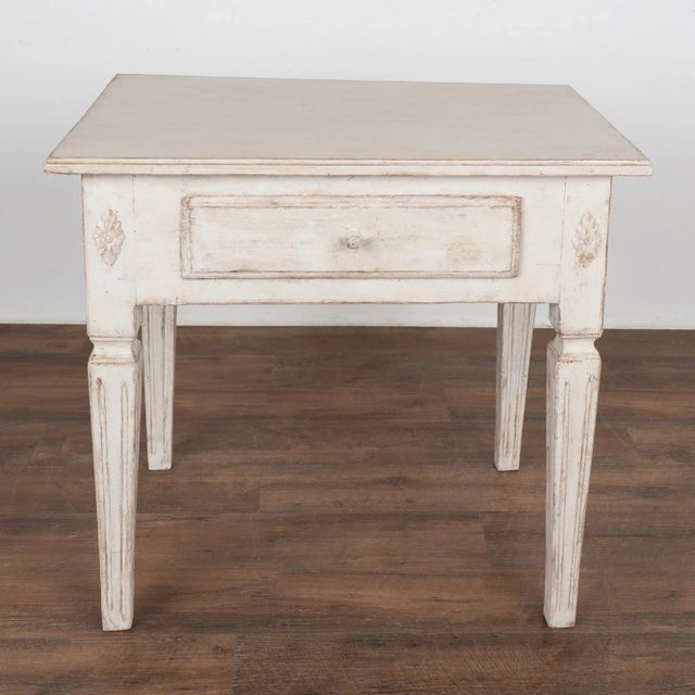 Antique Swedish Gustavian White Painted Side Table With Drawer, Circa ...