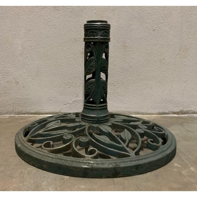 Traditional Vintage Metal Umbrella Stand For Sale - Image 3 of 7
