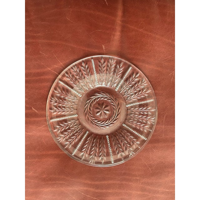 Glass 1940s Federal Glass Wheat & Star Pattern Glass Dessert Plates- Set of 4 For Sale - Image 7 of 13