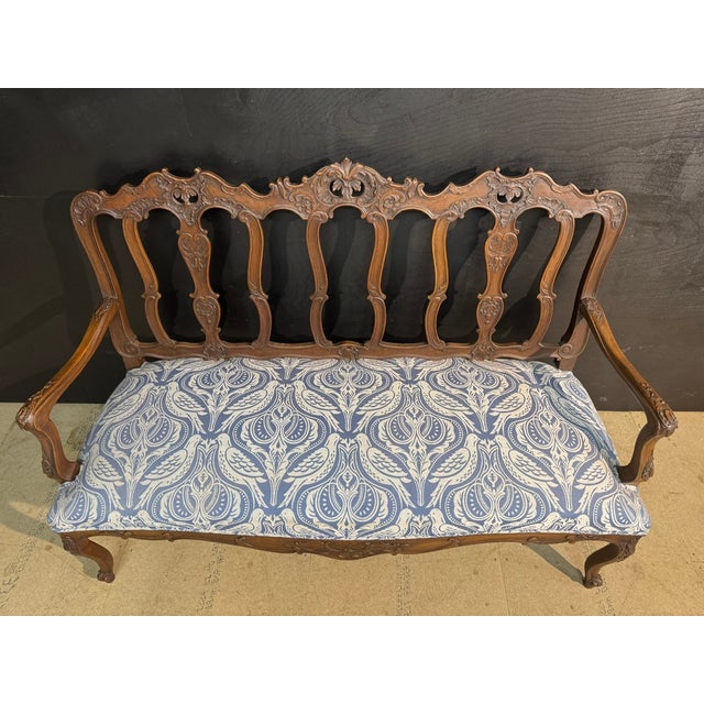 Walnut 3-Seater Couch, 1890 For Sale - Image 10 of 16