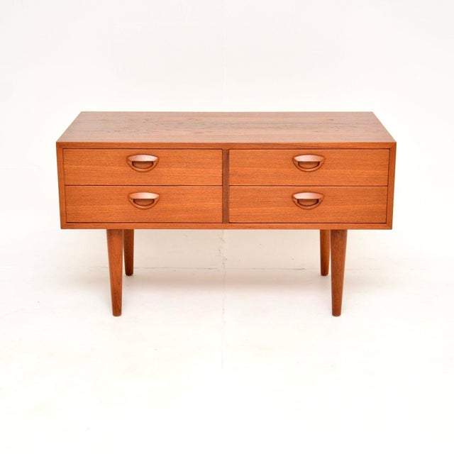 A stylish and very useful Danish vintage teak side chest / cabinet by FM Mobler. This was made in Denmark, it dates from...