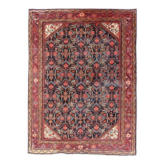 Antique Persian Sultanabad Rug With Vibrant Floral Motifs 4'9 X 6'10 For Sale