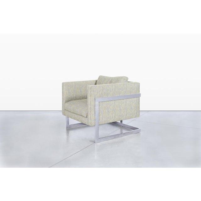 Vintage Oversized Chrome Lounge Chairs by Milo Baughman for Thayer Coggin For Sale In Los Angeles - Image 6 of 13