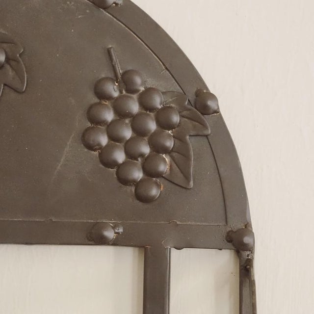 Wall-Mounted Metal Wine Rack with Grape Relief For Sale - Image 10 of 13