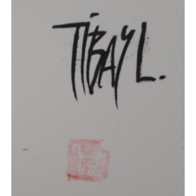 Laszlo Tibay, Le salut du chat, Ink & Wash Drawing For Sale - Image 5 of 6