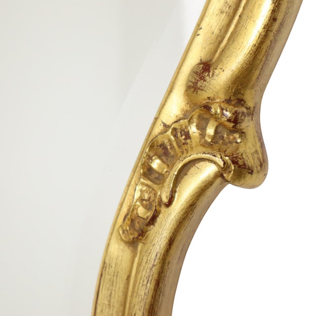 Large Baroque Crested Mirror in Gold Leaf from Deknudt, 1950s For Sale - Image 13 of 18