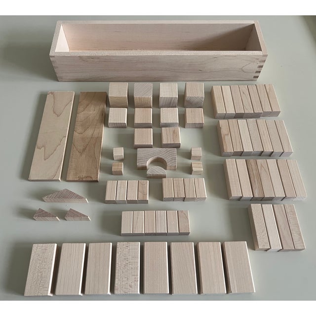 Mid-Century Modern Late 20th Century Frank Lloyd Wright Architectural Wooden Building Blocks-Complete Set With Original Box & Instructions For Sale - Image 3 of 4
