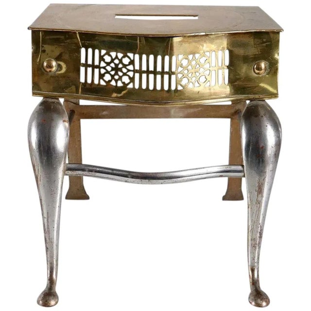 Rare English Dawes Bromford Iron Works Brass, Polished Steel and Iron Footman For Sale In Denver - Image 6 of 7