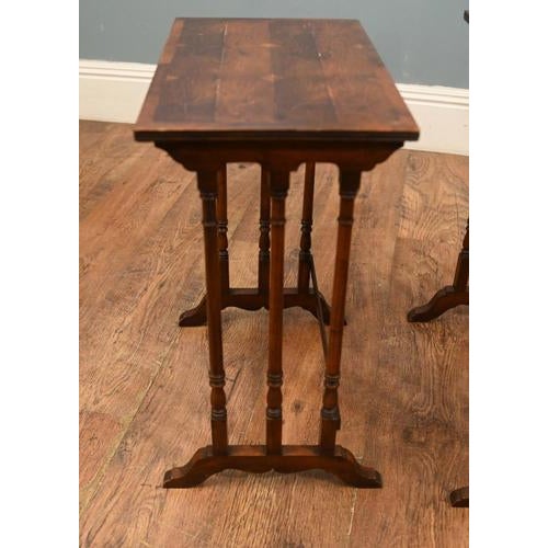 Edwardian Mahogany Occasional Tables, 1900s, 1890s, Set of 3 For Sale - Image 4 of 8