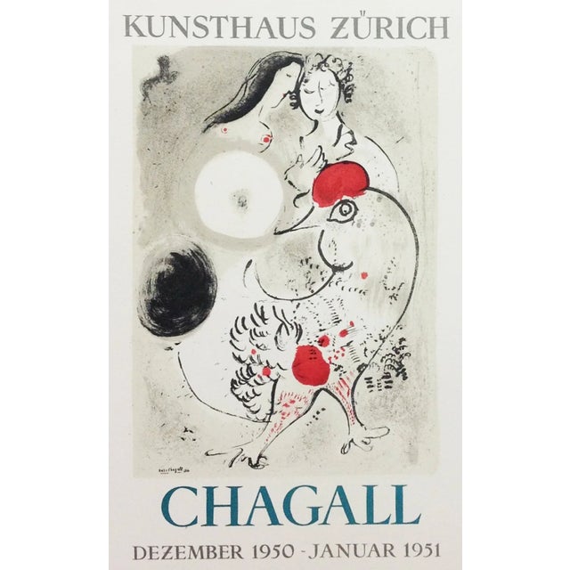 Artist: Marc Chagall Country: Russia Title: Kunst house Zurich Medium: Lithograph -15 Paper Size: vellum paper 9.5 x12.5...