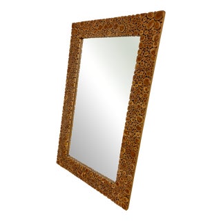 Swedish Pine Mirror, 1970s For Sale