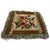 Vintage Savonnerie-Style Rug Cushion Cover, Floral, Brown Velvet & Fringe, 18"x18" For Sale - Image 4 of 5