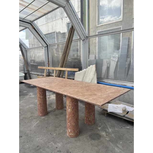 Not Yet Made - Made To Order Large Rectangle Dining Table in Coral Portuguese Travertine by My Habitat Design For Sale - Image 5 of 11