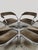 1970s Vintage Italian Chrome Tubular Dining Chairs in the style of Giotto Stoppino, 1970s For Sale - Image 5 of 7