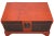 Wood Red Antique Accent Cabinet Trunk With a Stand For Sale - Image 7 of 10