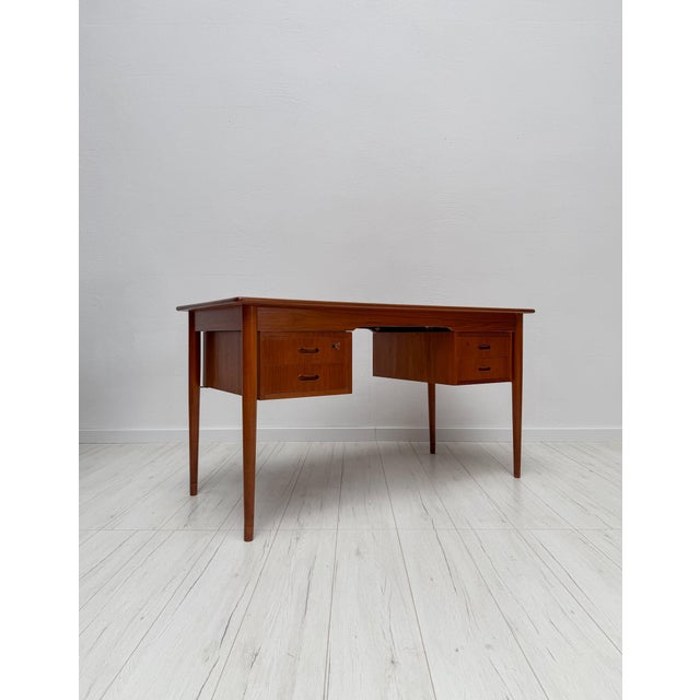 Mid-Century Danish Teak Writing Desk, 1960s For Sale - Image 13 of 13