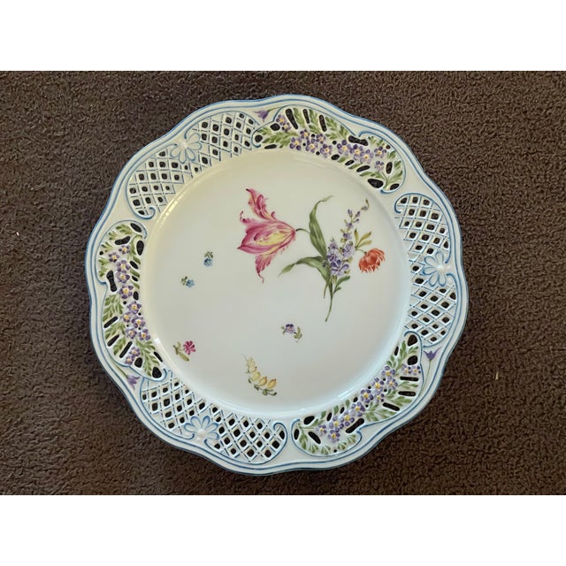 1990s 1990s Hand-Painted Decorative Plate For Sale - Image 5 of 7