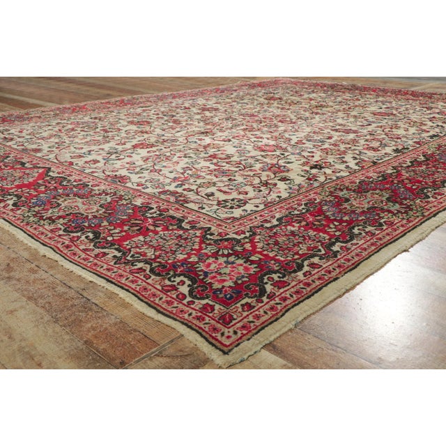 Mid 20th Century Vintage Persian Sarouk Rug, 09'04 X 12'03 For Sale In Dallas - Image 6 of 9
