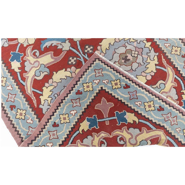 Red Traditional Bessarabian Hand-Knotted Wool Runner Doris Leslie Blau For Sale - Image 8 of 8