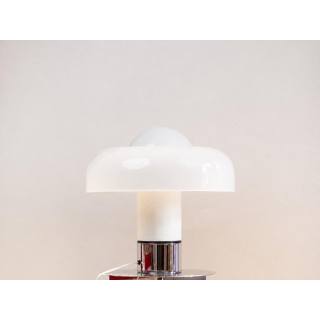The Brumbury table lamp is an example of Italian Space Age design, designed by Luigi Massoni for lighting manufacturer...
