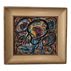 1950s Karel Appel Attributed (Dutch, 1921-2006) Oil on Board