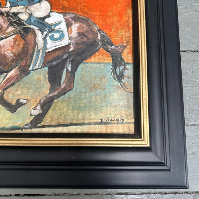 Contemporary Contemporary Original Painting by Stephen Heigh “Jockey” For Sale - Image 3 of 4