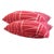 Pair of Thibaut Geometric Pink & White Lumbar Pillows For Sale - Image 4 of 7