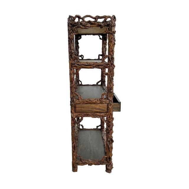 This Japanese Root shelf display is made from the roots of a very old Japanese tree. These types of pieces are very rare...