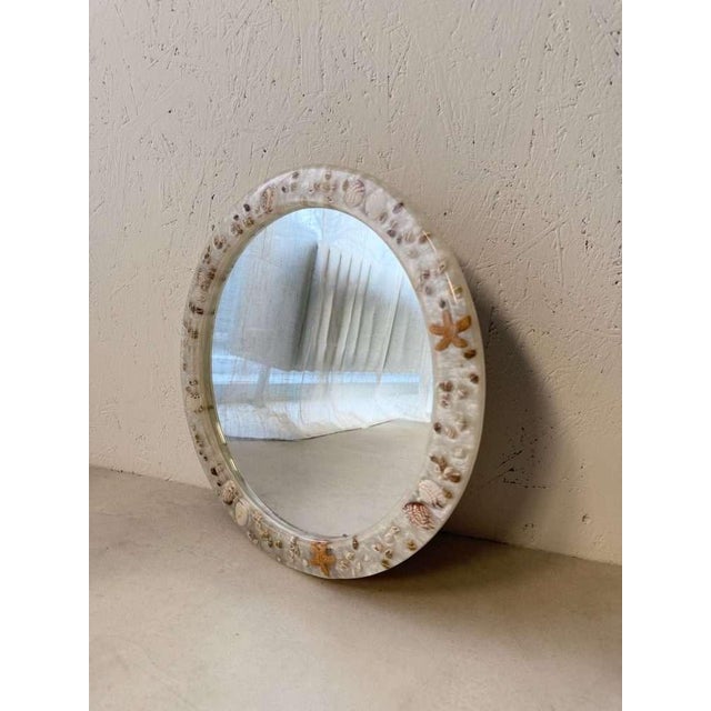 Vintage Handmade Shell Mirror, 1970s For Sale - Image 8 of 8