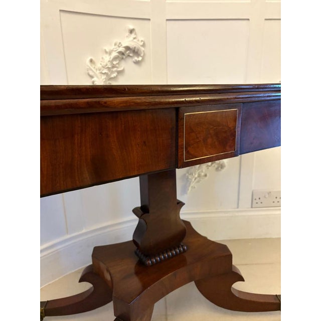 Early 19th Century Antique Regency Figured Mahogany Console Table, 1830 For Sale - Image 5 of 10