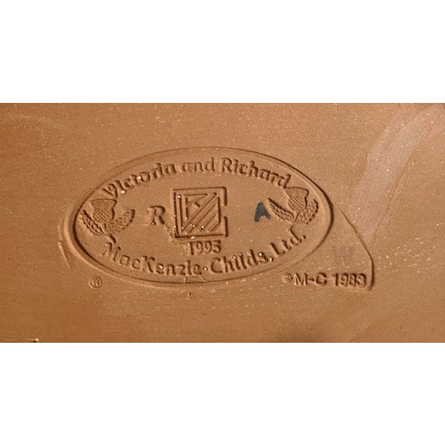 Mackenzie-Childs Hand Painted Terracotta Fish Platters or Wall Decor - Set of 3 For Sale - Image 9 of 9