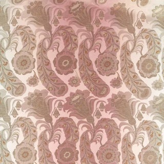 Zoffany Sezincote Damask Fabric in Tuscan Pink - a Sample For Sale