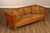 High Quality American Made Oak Frame Sofa Settle with Loose Upholstered Cushions, #35 Fayetteville Finish