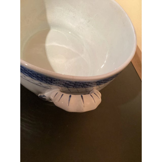 1990s 1990s Denmark Royal Copenhagen Tranquebar 3 Piece Blue Soup Tureen With Lid and Underplate For Sale - Image 5 of 9