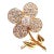 Van Cleef & Arpels Diamond 18k Yellow Gold Flower Pin Brooch For Sale