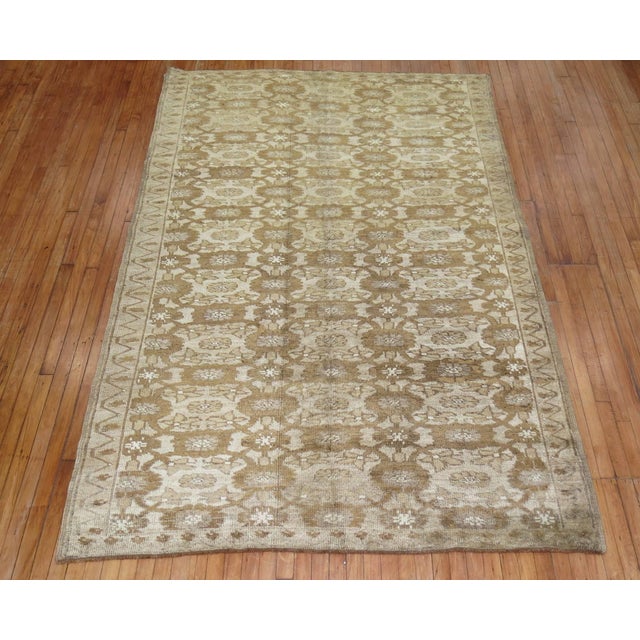 Brown Vintage Turkish Rug For Sale In New York - Image 6 of 6