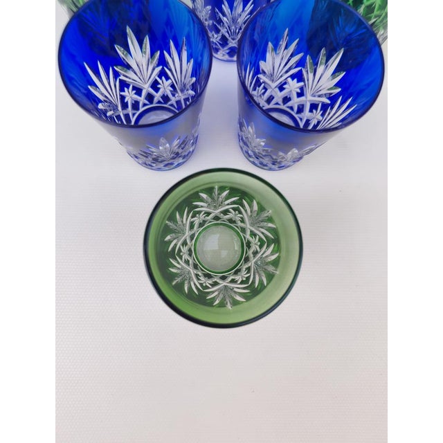 Glass Crystal Goblets from Saint Louis, 1930s, Set of 10 For Sale - Image 7 of 8
