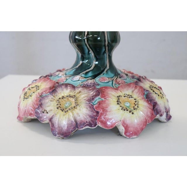 Art Nouevau Ceramic Vase with Column For Sale - Image 15 of 17