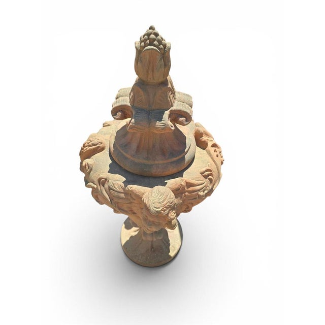 1950s Large Italian Terracotta Garden Urns, 1970s, Set of 2 For Sale - Image 5 of 11