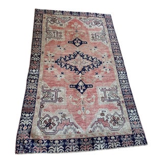 1920s, Handmade Antique Turkish Anatolian Rug 3.7' X 6.3' For Sale
