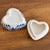 1980s Petite Porcelain Heart Shaped Lidded Box For Sale - Image 6 of 7