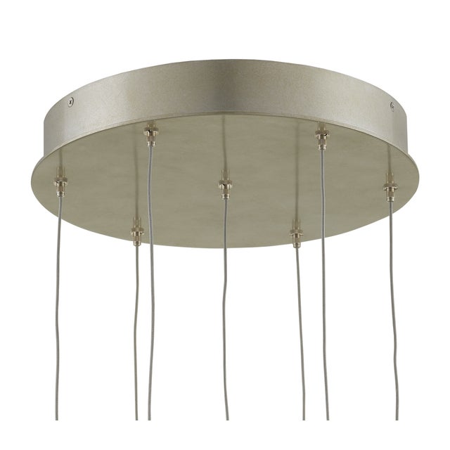 Contemporary Currey & Company Catrice 7-Light Multi-Drop Pendant For Sale - Image 3 of 5