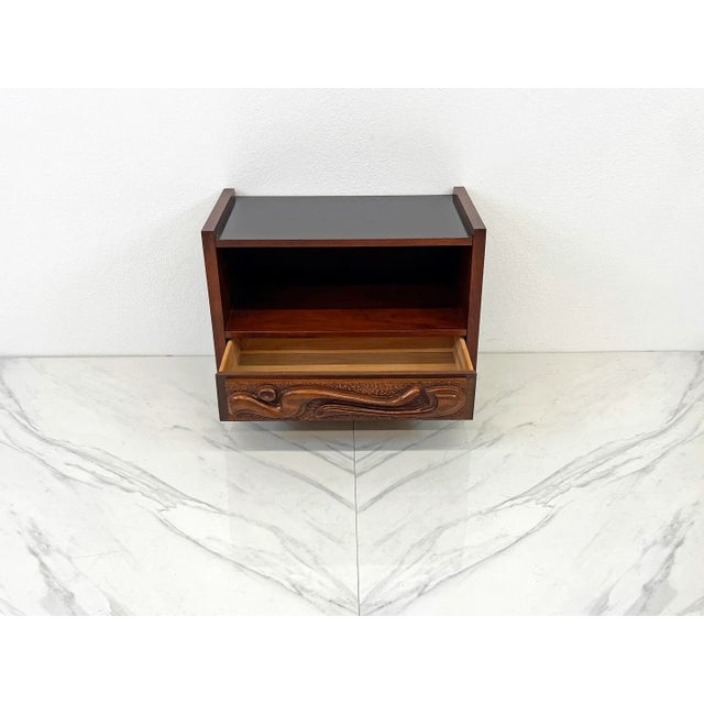 Mid-Century Modern Sculptural Oceanic Nightstand by Pulaski, 1960's, Style of Witco For Sale - Image 3 of 9